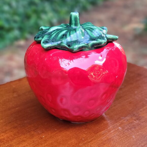 Other - Vintage Strawberry Cookie Jar